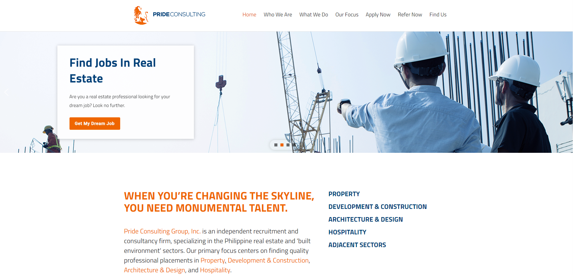 PRIDE Consulting Website
