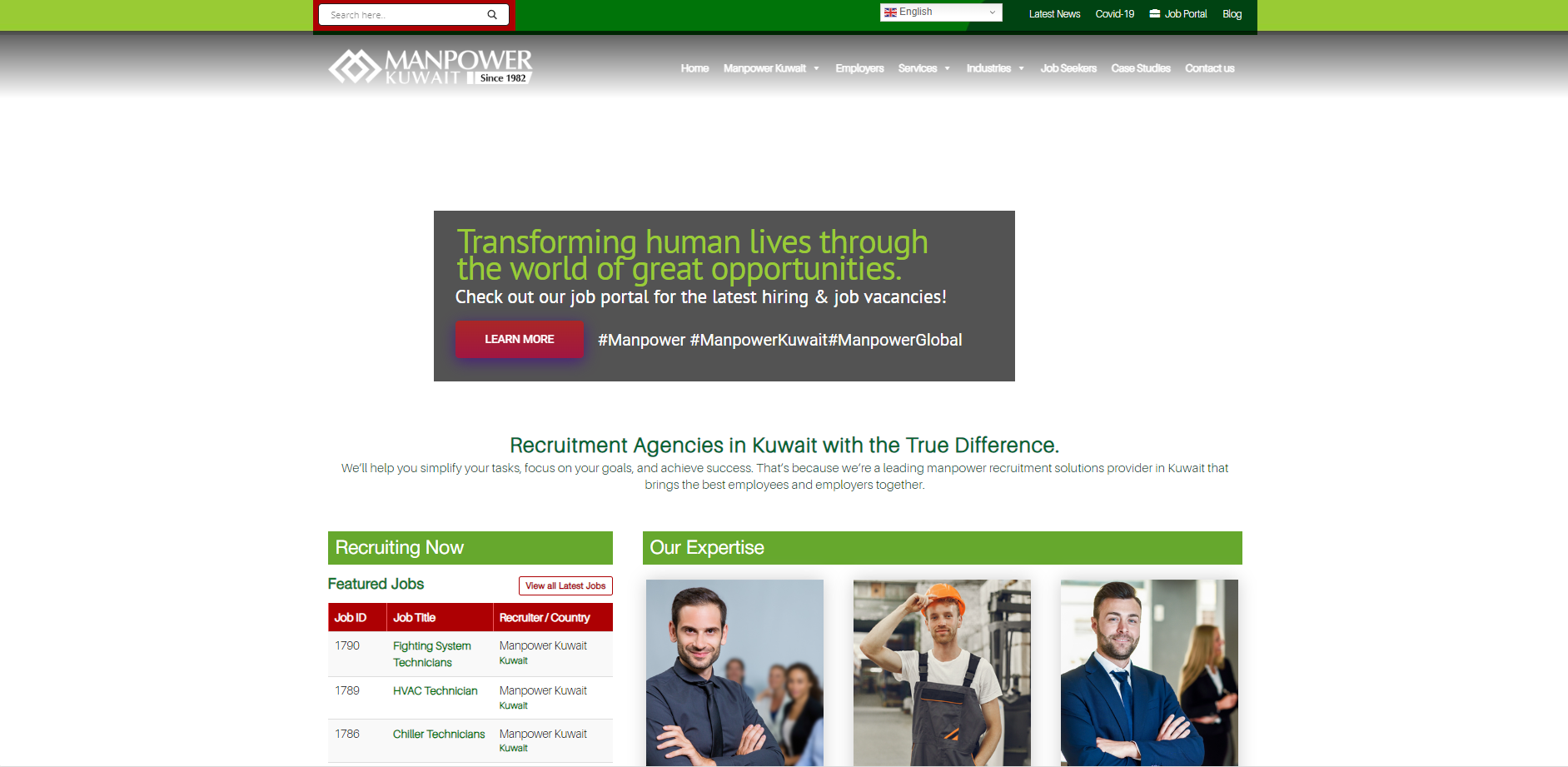Manpower Kuwait Website