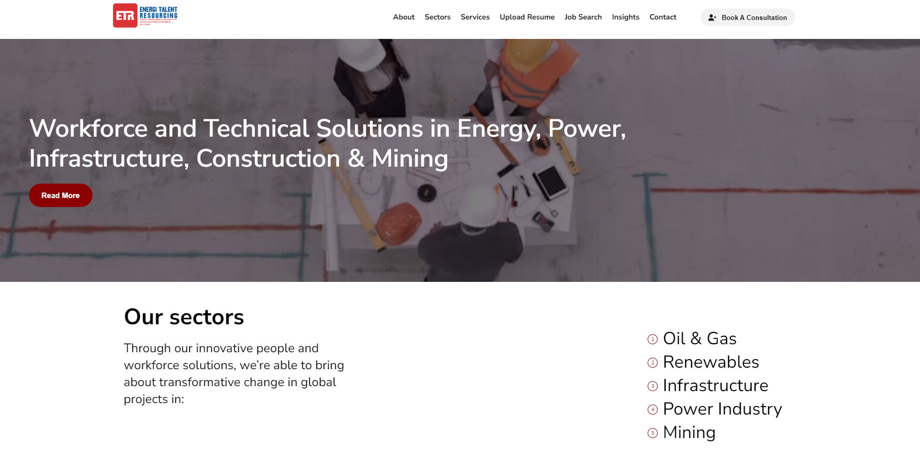 Energi Talent Website