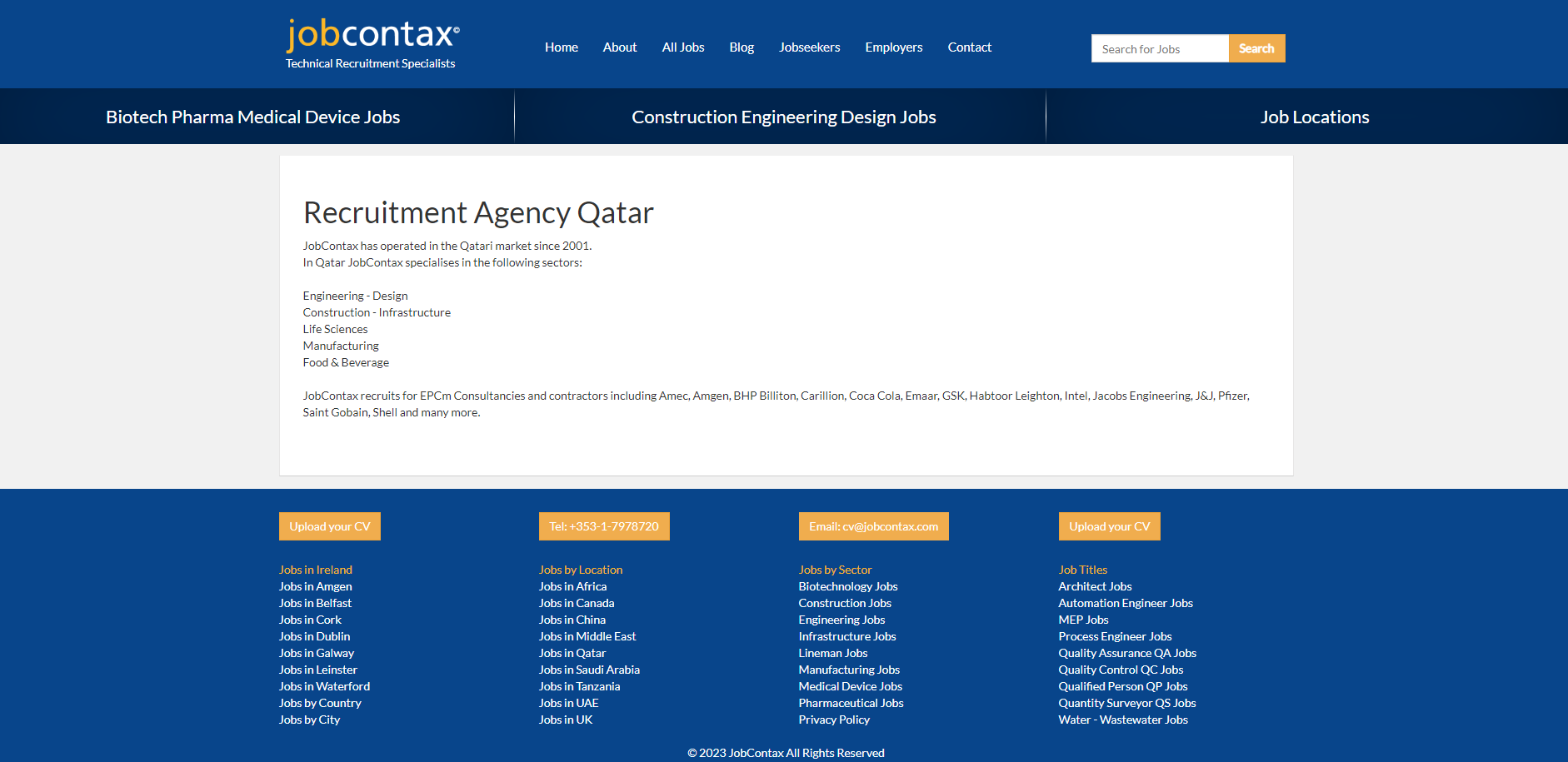 Job Contax Website