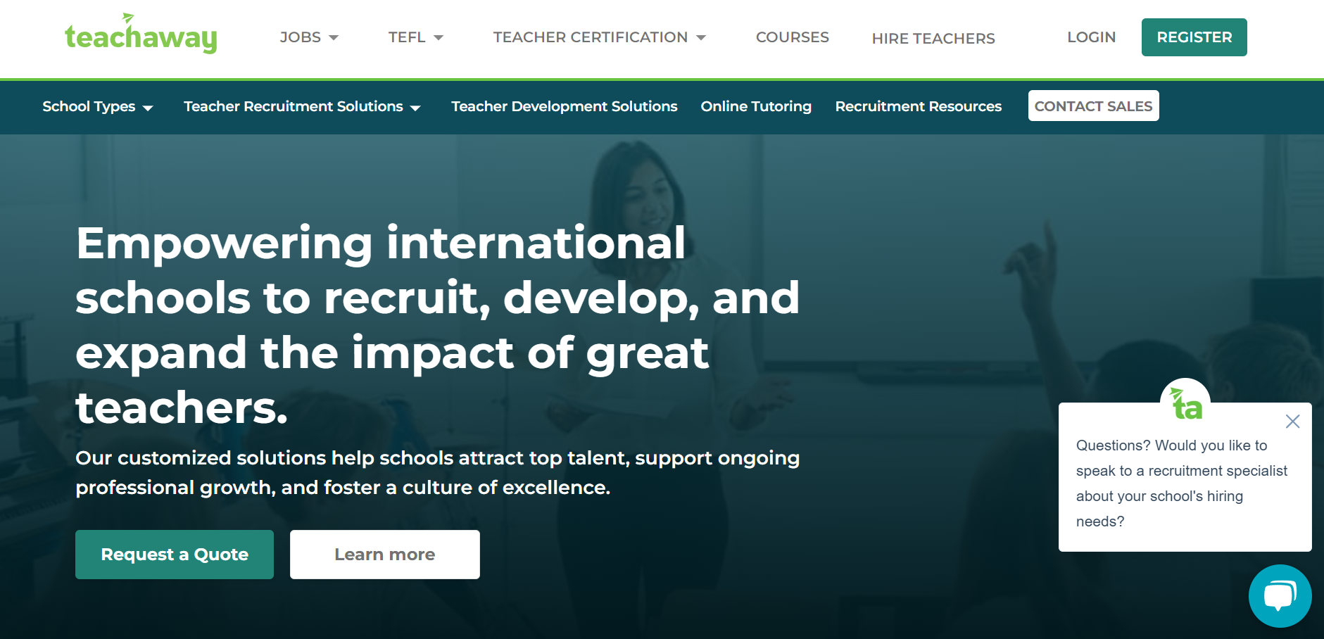 Teachaway Website