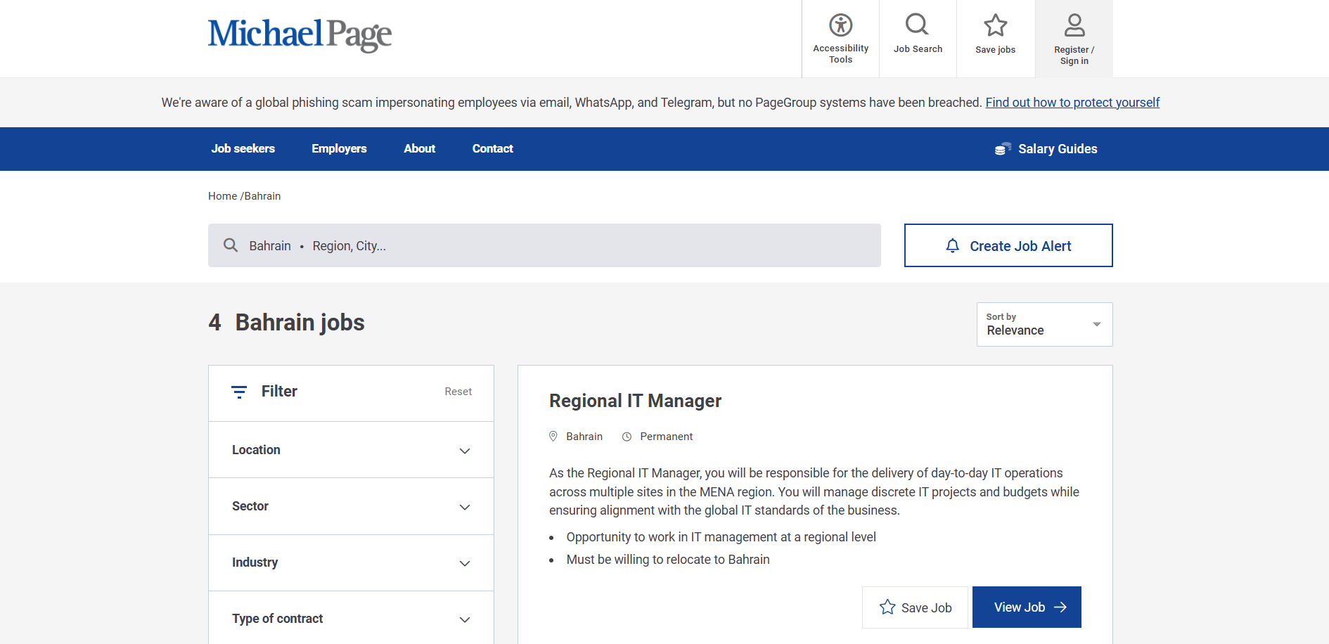 Michael Page Website