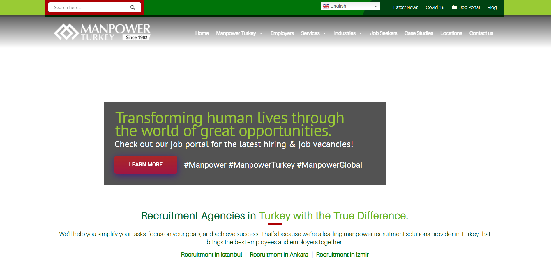 Manpower Turkey Website