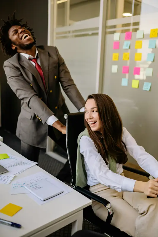 HR Employees working happily