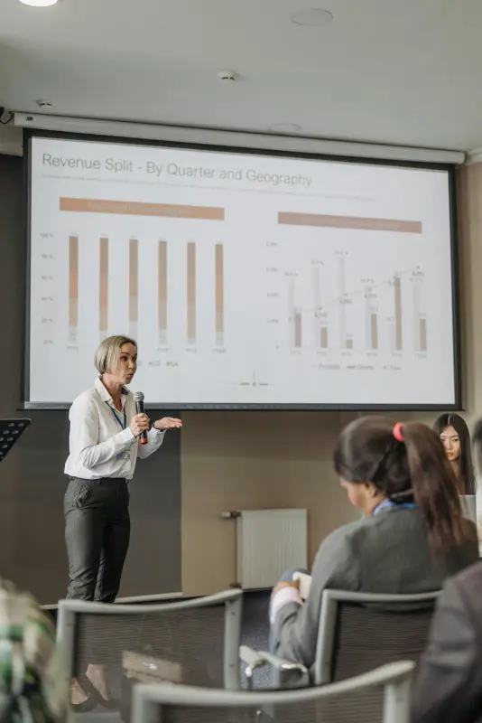 CRO giving quarterly presentation