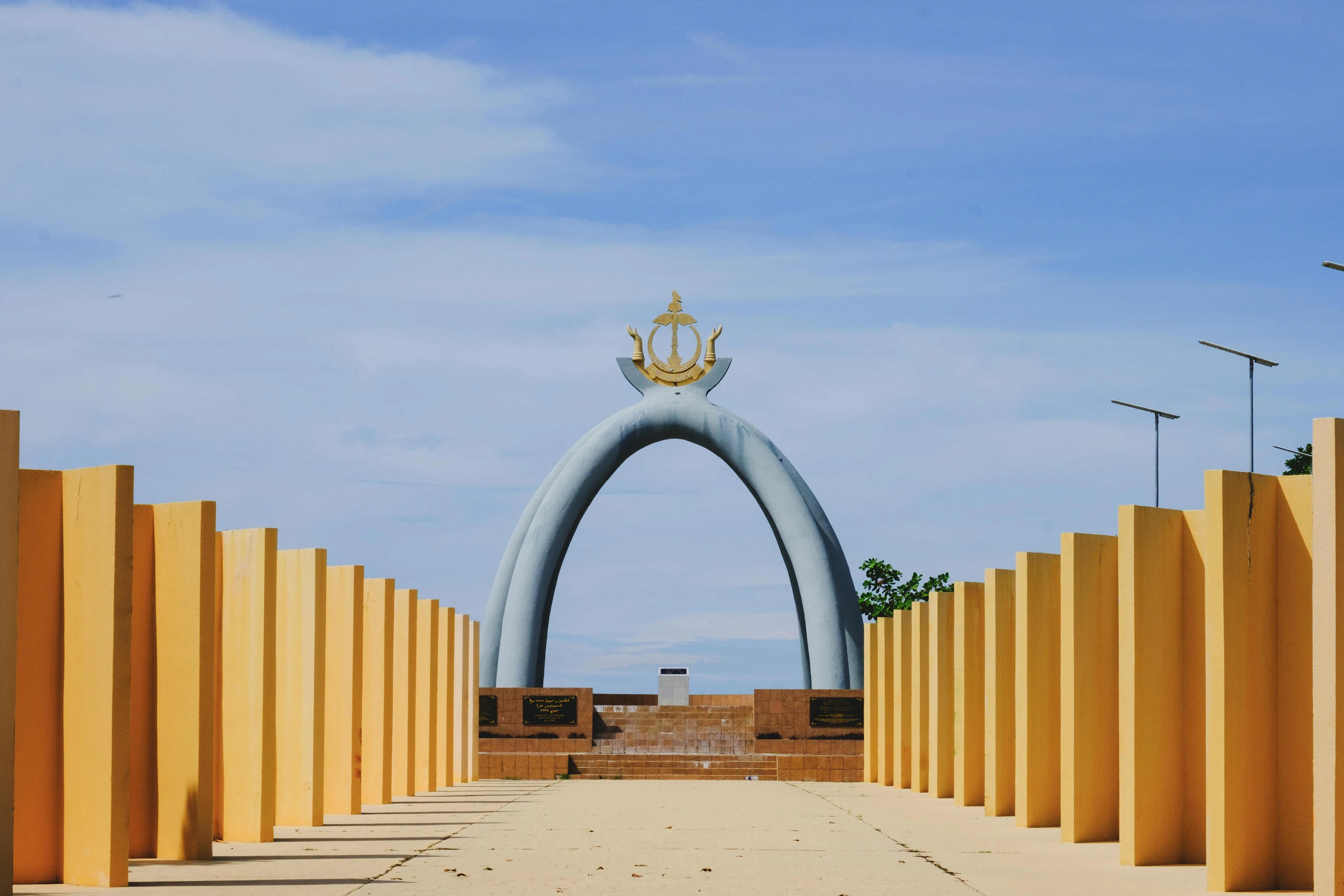 Majestic Monument with Archway and Columns